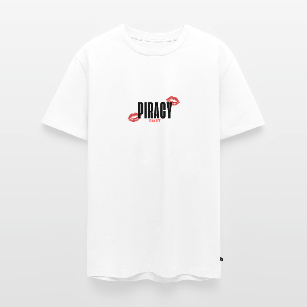 T-shirt I FOUND YOUR BOYFRIEND IN MY DM - ROUGE - blanc