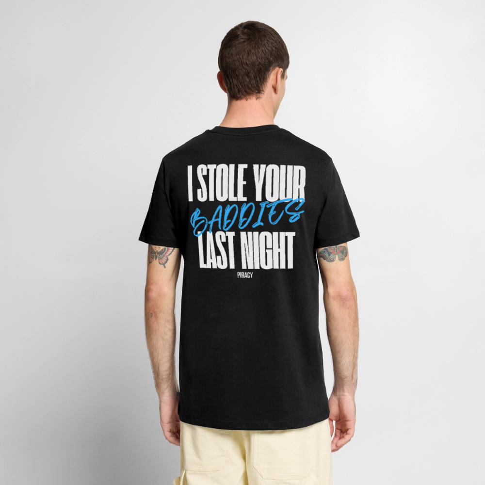 T-shirt I STOLE YOUR BADDIES LAST NIGHT - BLEU - noir