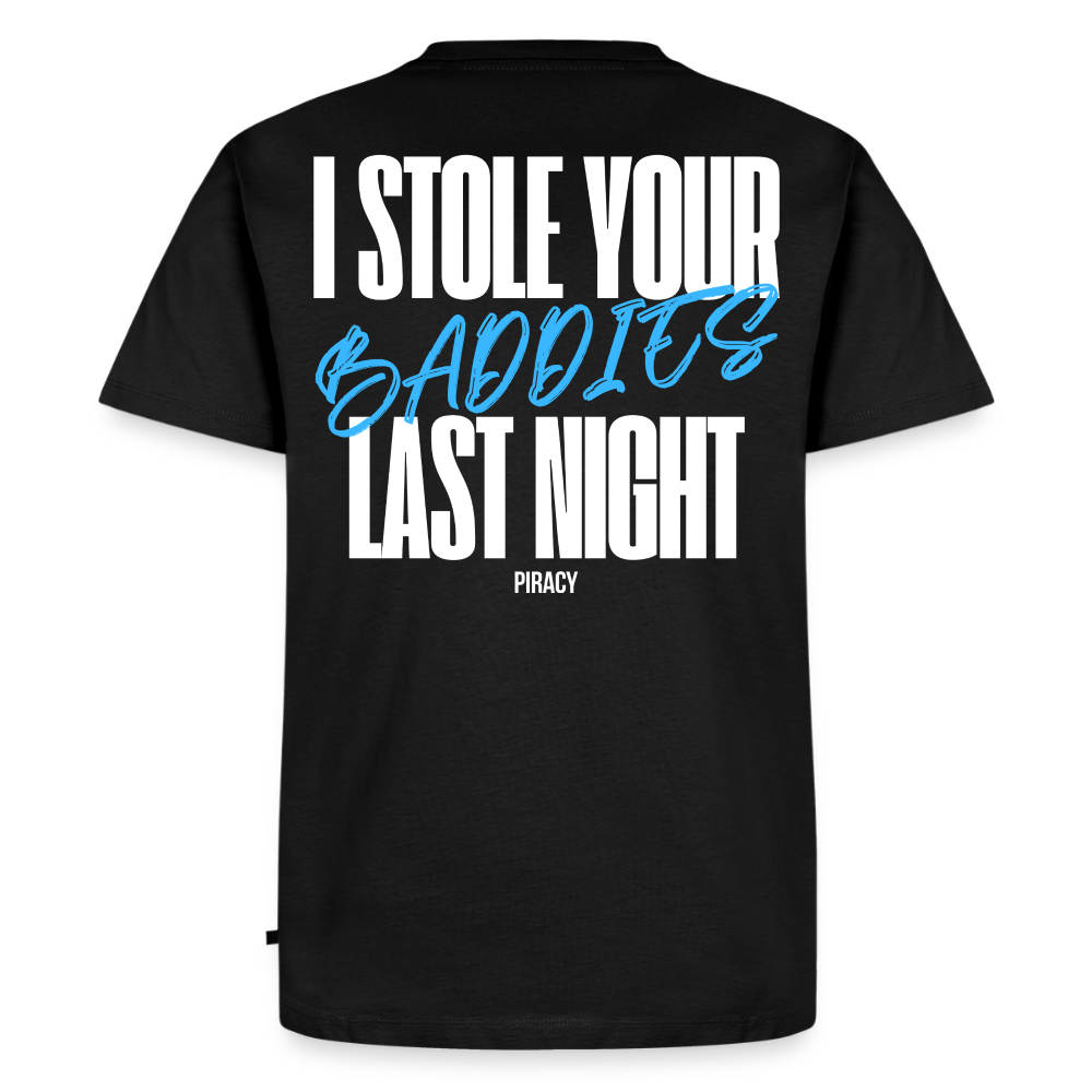T-shirt I STOLE YOUR BADDIES LAST NIGHT - BLEU - noir